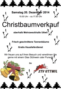 Christbaumverkauf 2014